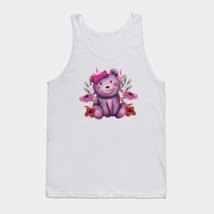 Pink bear Tank Top